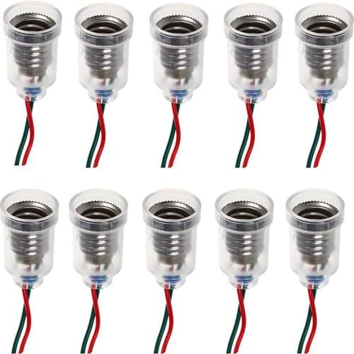 E10 DIY Lamp Base Holder With Wire Screw Base Instrument Instrument Wire Lamp Holder Converters Socket Adapter Light Bulb Base