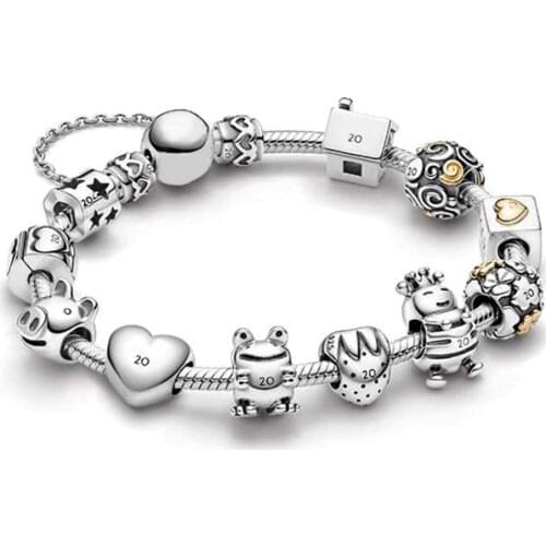 New 20th Anniversary Memorial Hall, Strawberry, Frog, Bee Bracelet Charm Set, High-quality Jewelry For Couples Exquisite Gifts