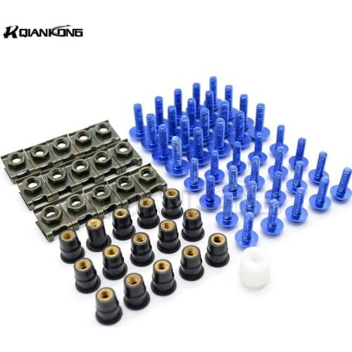 R QIANKONG 5mm Windshield Windscreen Bolt Screw Fastener 6mm Fairing bolt Mounting Nuts for yamaha mt-09 mt09 TMAX XMAX YZF FZ1