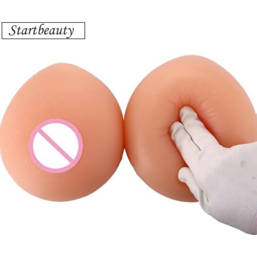 800g/pair C cup Tan Beige Realistic Silicone Breast Form crossdresser silicone boobs Woman Bra Insert Pads enlargement tits bust