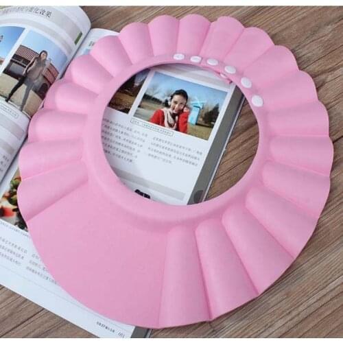 Adjust Baby Bathing Caps Shampoo Shower Bathing Bath Protect Soft Cap Hat For Baby Pink Safe Security Newborn Shower Caps Hats