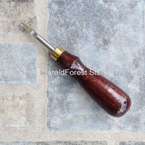 Leather Edge Cutter, Leather tool, Shovel Edge Cutter, Wood Handle