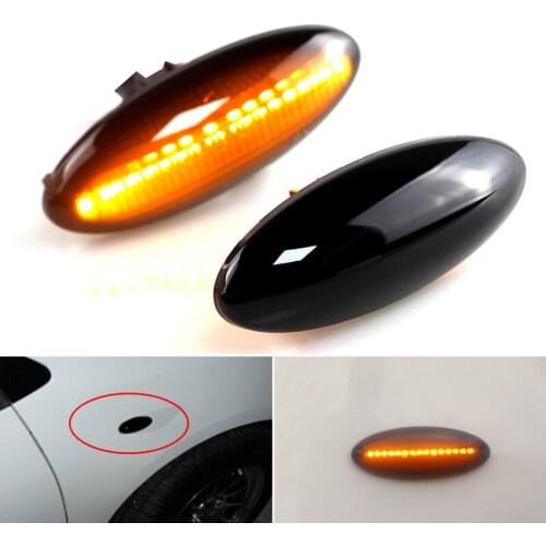 2PCS For TOYOTA RAV4 MK3 XA30 01.2006-02.2009 Prefacelift model Led Dynamic Side Marker Turn Signal Light Error-free decoding