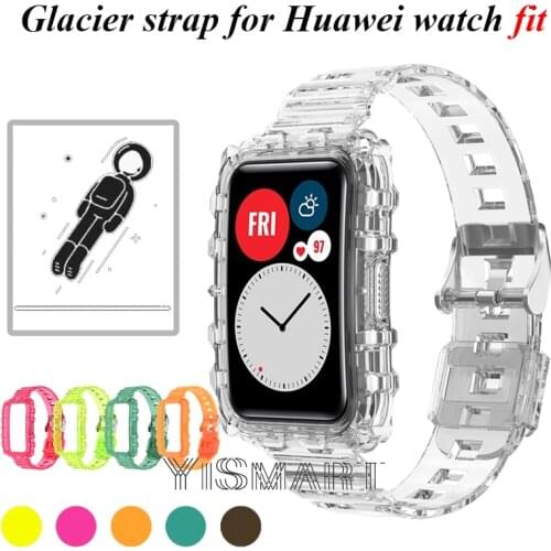 Glacial Armor Case Watch Strap For HUAWEI Watch Fit TPU Soft Sport Band Bracelet Watchband Smart Watch Accessories