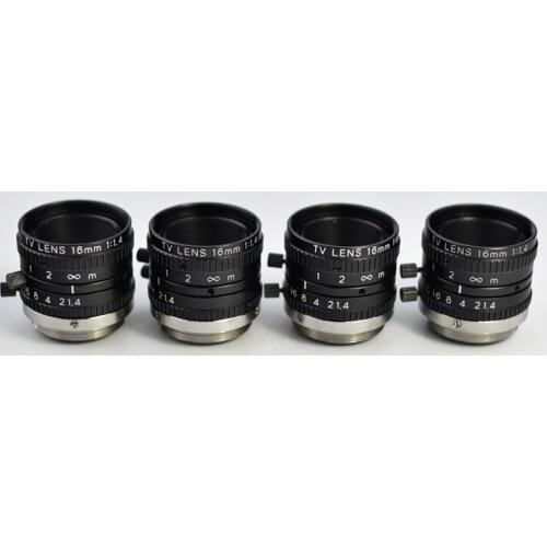 Used original U-TRON U-TRON MV1614 CCTV fixed focus lens TV LENS 16mm 1:1.4