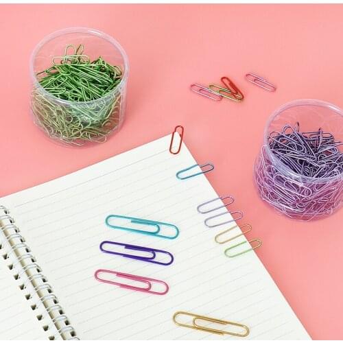 Bright Color Paper Clip Office Supplies Cute Clip Paper Clips Papeleria Office Accessories Paperclips Clips Para Papel
