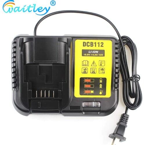 Waitley DCB112 Li-ion Battery Charger Replacement For Dewalt 10.8V 14.4V 18V EU Plug JUL14-C