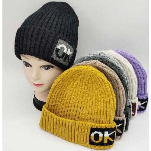 Women Casual Thick Warm Knitting Beanies Cap For Ladies Winter Women Wool Keep Warm Hat Knitted Skullies gorros Outdoor Ski Caps