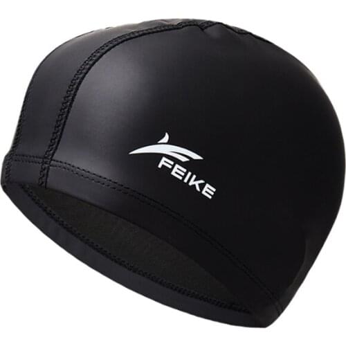 1Pcs Summer Swimming Cap PU Fabric Long Hair Ears Protection Hat for Men Women Water Sports Accessories