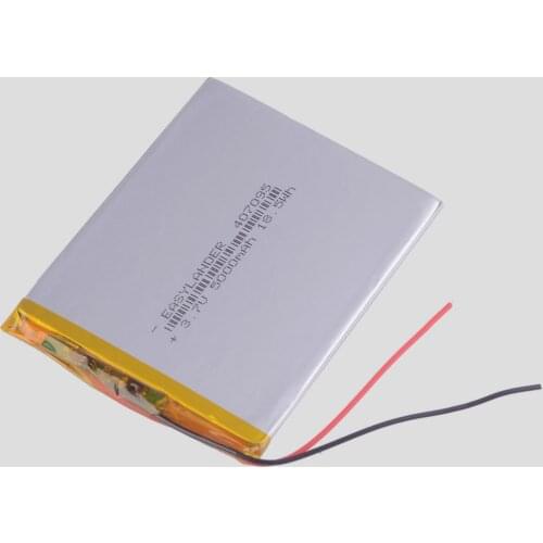 10pcs /Lot 3.7v lithium Li ion polymer rechargeable battery 407095 5000MAH For tablet pc 7 inch MP3 MP4 replace High capacity