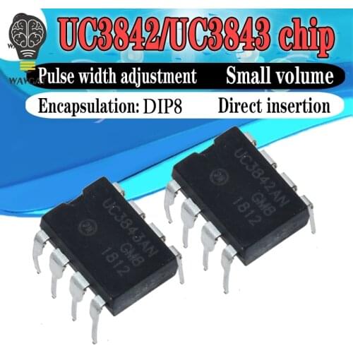 10PCS UC3842AN UC3843AN DIP8 UC3842 UC3843 DIP 3842AN DIP-8 UC3842A UC3843A UC3843B PWM modulation controller Chip IC