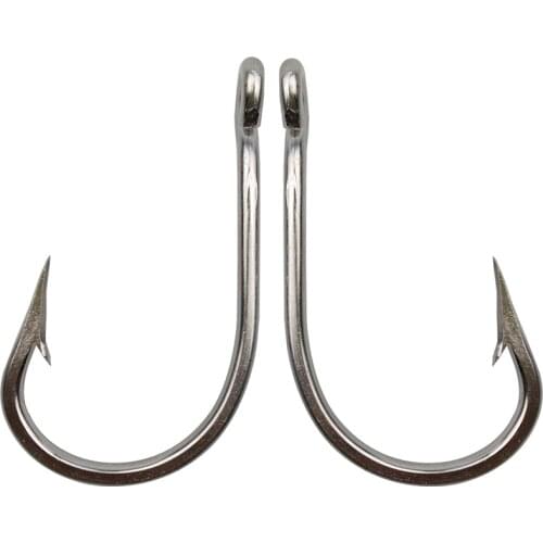 40pcs 7691 Stainless Steel Fishing Hooks Sharp Big Thick Tuna Fishing Hook Size 5/0 6/0 7/0 8/0 9/0 10/0 11/0 12/0 13/0