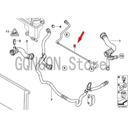 CAR auxiliary kettle exhaust pipe exhaust pipe bm wE65 730I M54 E66 730LI M54 E66 745LI exhaust pipe hanging glue