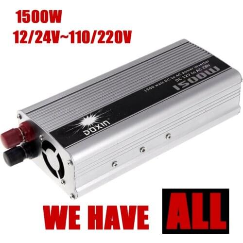 Car Power Inverter converter USB Charger 1500W DC 12 24V to AC 110 220V Portable Voltage Transformer modified sine wave