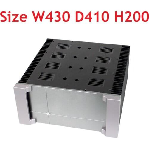 Size 430*410*200 CJ-WA162 Heat Dissipation All Aluminum Chassis Luxury Large Power Amplifier Box Pure Rear Stage Case