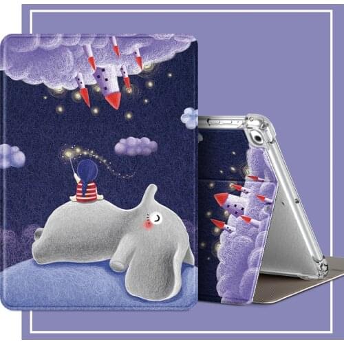 Ipad Mini 2345 Case Cute Cartoon for ipad 9 7 Pro 2018 PU Leather ipad 7th generation Tablet Stand Back Cover For iPad Air 2 3