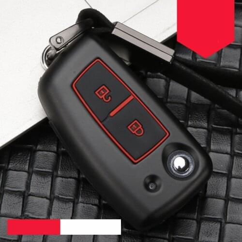 Carbon fiber Silicon Car Flip Key Cover Case For Nissan X-Trail J11 Murano Maxima Altima Juke Qashqai Micra Pulsar Accessories
