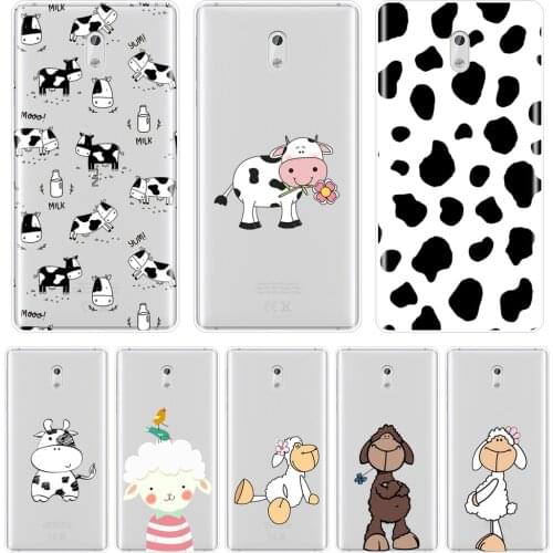 For Nokia 7 Plus X6 Case Silicone Cow Sheep Animal Goat Kawaii Cute Cartoon Soft Back Cover For Nokia 1 2 3 5 6 8 Phone Case