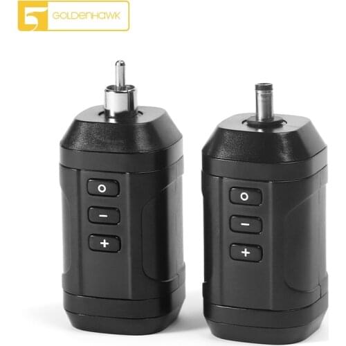 GOLDENHAWK Black Wireless Tattoo Power Battery Supply RCA DC Interface Connector 1650mAh Fast Charging For Rotary Tattoo Machine