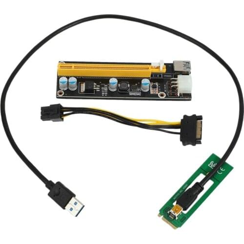 NGFF M.2 M Key to USB 3.0 PCI-E Riser Card M2 to USB3.0 PCIE 16X 1X Extender with Power for Litecoin Bitcoin Miner