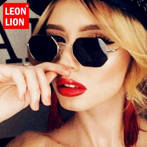 LeonLion Retro Sunglasse Women 2021 Polygon Brand Designer Glasses Women Luxury Eyeglasses for Women/Men Vintage Oculos De Sol