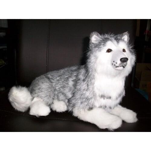 Lovely husky toy lying simulation husky dog doll birthday gift about 30cm 1831