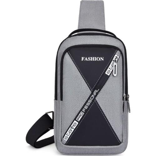 Mens Fashion Chest Bags Crossbody Bag Oxford Men Shoulder Sling Bags Chest Waist Pack