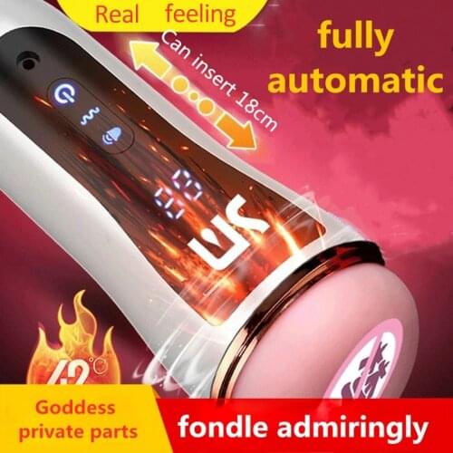 Automatic Male Masturbator Cup Open-Ended Design Vagina Masturbation Vibrator Adult Anal Blowjob Pussy Stimulate Sex Toy For Mem