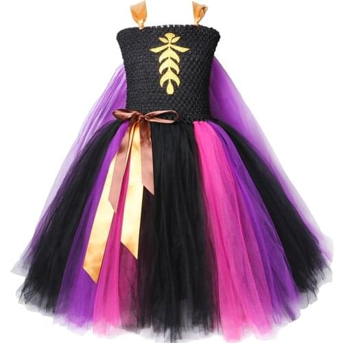 New Anna Cosplay Costume for Girls Birthday Party Fancy Snow Queen Princess Tutu Dress Halloween Carnival Kids Dress Up Clothing