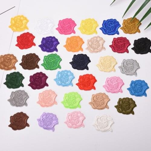 Charm Rose Flower-shaped Embroidery Decorative Applique Hotel Tablecloth Bed Sheet Tulle Chiffon Dress Wild Patch