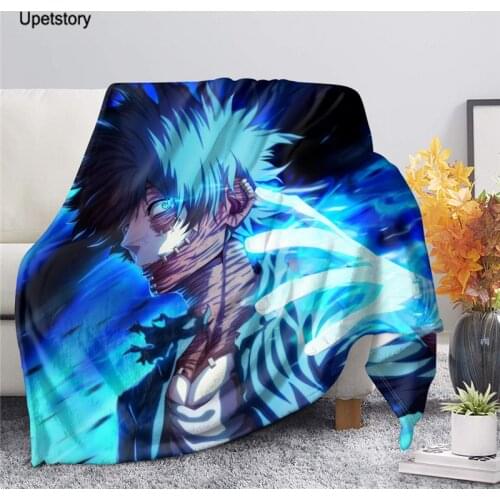 Upetstory My Hero Academia Blanket 3D Print Anime Adults Fleece Quilt Teens Travel Sofa Keep Warm Child Plush Throw Blankets