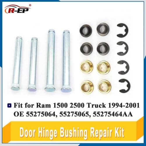 Car Door Hinge Pins Bushing Repair Assembly Kit Fits For Dodge Ram 1500 2500 Truck 1994-2001 OE 55275064, 55275065, 55275464AA