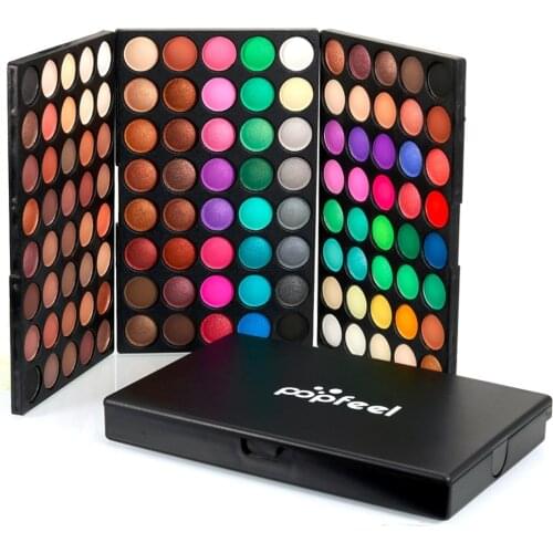 Popfeel Natural 120 Color Super Light Eye Shadow Palette Cosmetics Makeup Pallete Beauty Make Up Tool Eyeshadow Set hot