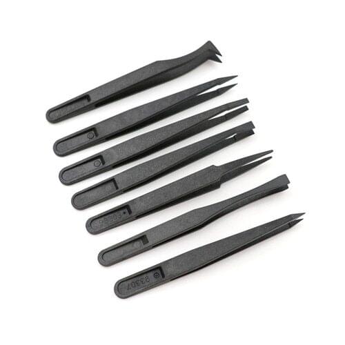 7pcs Industrial Anti-static Tweezers watchmaker Repair Tools Excellent Quality Stainless Steel