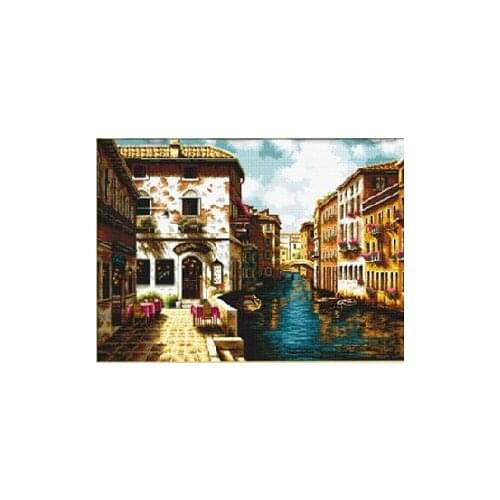 Trip to Europe Exquisite Gift Top Quality Embroidery Needlework 14CT Unprinted Cross Stitch Kits DIY Handmade Art Home Decor
