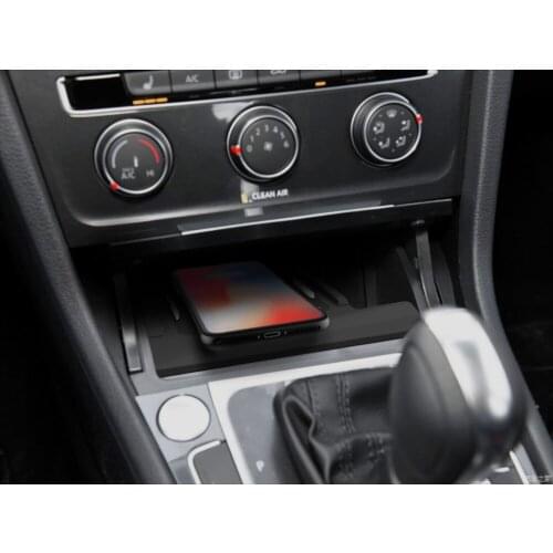 Qi Car Wireless Charger For iPhone Xs Max Xr X Samsung S10 S9 Intelligent Infrared for Volkswagen Golf 7 Car Phone Holder