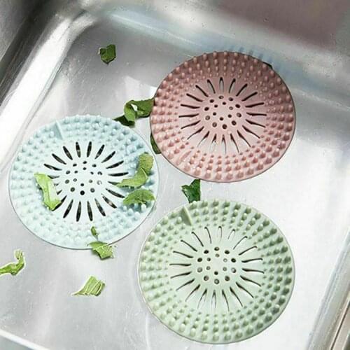Anti-blocking Silicone Hair Catcher Stopper Plug Sink Strainer Shower Drain Hole Filter Trap Sink Strainer Bathroom Accessories
