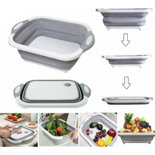 Dishes Washing Strainer Kitchen Storage Holder Basket Multi-function Collapsible