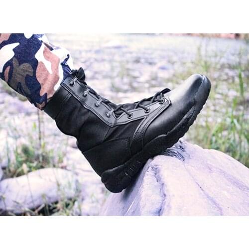 Ultra-Light Combat Boots Summer Hight-Top Desert Mens Tactical Combat Ultra-Light Security Guard Shoes Special Training Army