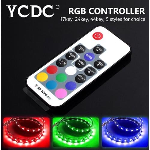 SMD 2835 5050 3528 RGB LED strip Light tape accessories DC 12V 24key / 44 key RGB IR RF Remote Control For RGB led strip