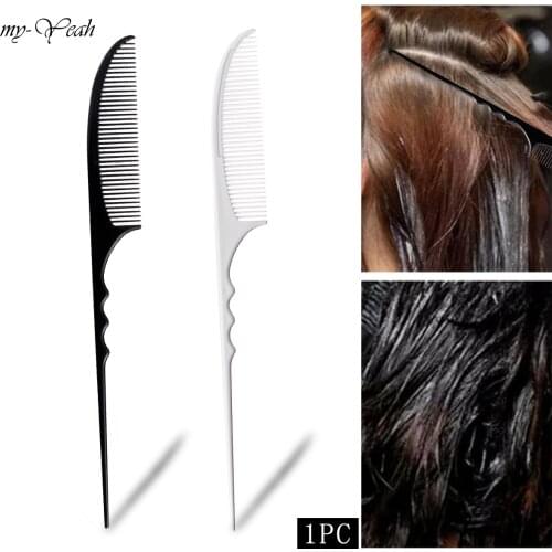 1PC Barber Anti-Static Hair Comb Moon Style Comb Hairstyling Rat Tail Hairbrush Salon Dyeing Haircutting Hairdressing Tools