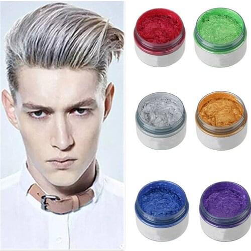 Unisex Holiday DIY Decorations Hair Color Wax Mud Dye Cream Temporary Modeling 8 Colors 1pc