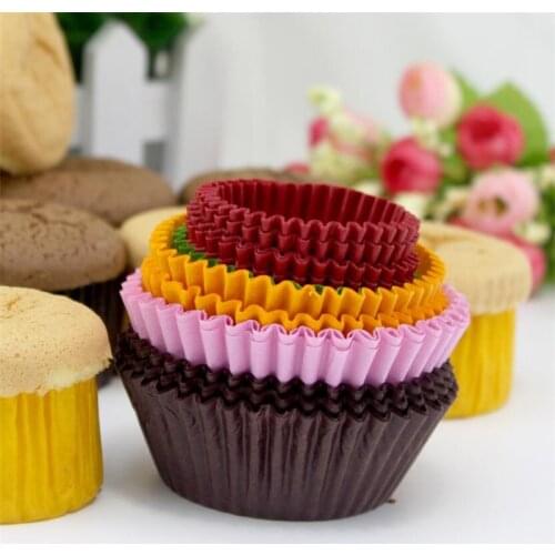 100pcs Pure White Cupcake Paper Liners Muffin Cases Cup Cake Baking Egg Tarts Tray Kitchen Accessories Pastry Decorating Tools