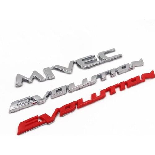 10x EVOLUTION MIVEC Emblem Car Rear Trunk Sticker for Pajero Sport asx lancer Colt Outlander Car Decals Styling Accessories