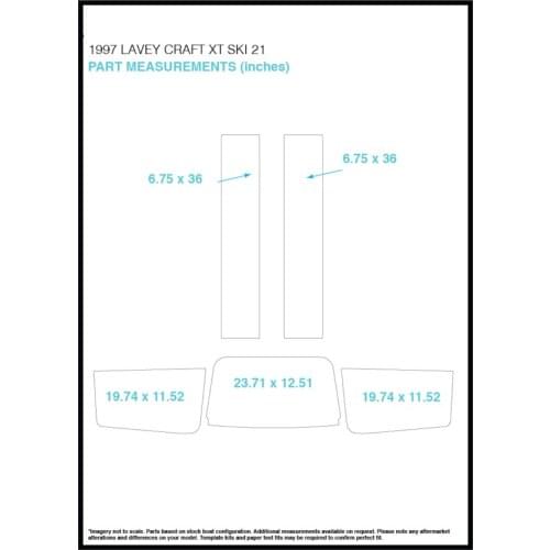 1997 Lavey Craft XT Ski 21 Swim Step & Transom Pad Boat EVA Teak Decking 1/4" 6mm