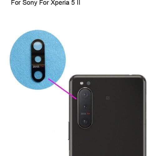2PCS For Sony For Xperia 5 II Housing Rear Back Camera Glass Lens For Sony Xperia 5ii Back camera glass Xperia5ii Parts