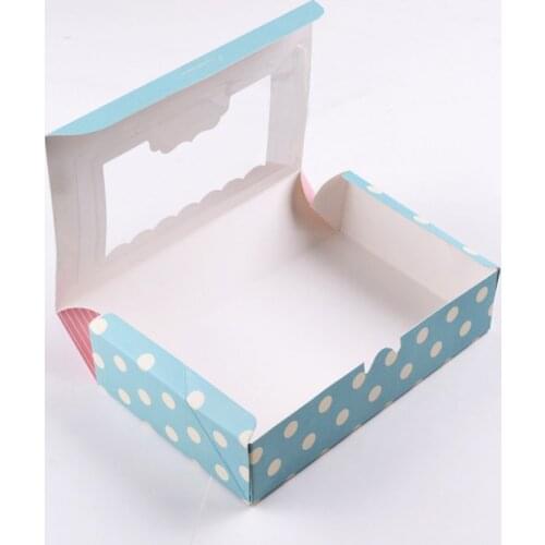300pcs 21.5x13.5x5cm Polka Dot White Paper Gift Box Packaging Display Box Gift Boxes For Wedding/jewellery/candy/food Storage