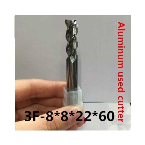 5pcs milling cutter 3F-8.0 alloy aluminum milling cutter, carbide aluminum milling cutter,CNC End milling cutter,CNC tool
