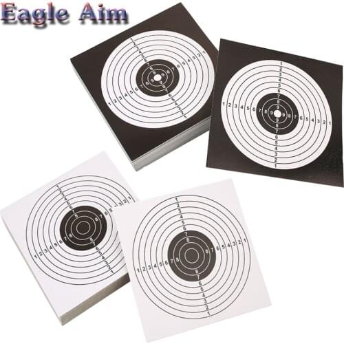 50/100 Pcs 14X14cm Paper Targets Black White Top Quality Shooting Target Paper Rifle Pistol Shooting Targets Paintball Accessory
