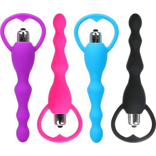 IKOKY Sex Toys for Women Butt Plug Anal Beads Vibrator Prostate Massage Sex Products Silicone Anal Plug